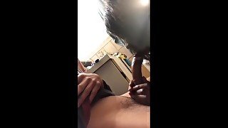 Sucking daddy’s dick after a long night out