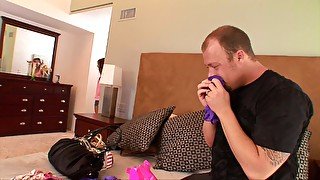 Panty sniffer gets caught and taken care of by Christy West