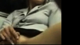 Amateur - Brunette Cutie Pussy show on train