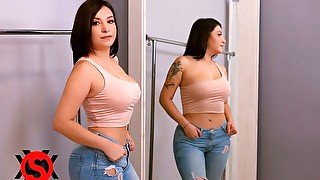 Sensual busty brunette Diann Ornelas gets fucked from behind