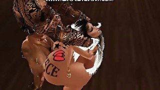 Brazilian fat azz love black cock 3 - imvu