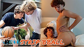 NastyTwinks - Strip BBall - Teaser! CJ Evans and Shapey Turn Strip Basketball into Bareback Fun