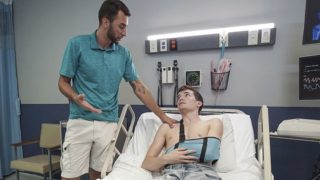 Brian Adams fucks injured stepbro Alex Meyer in a hospital