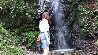 Outdoor dicking with Yanagawa Mako getting a facial after sex