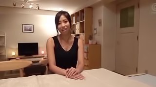 Japanese woman opens her legs for a skillful lover's prick