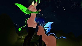 VRChat ERP Futa Succubus Blowjob Face Fuck