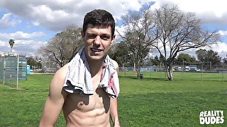 Skinny white gay guy Maxx picked up and fucked by a stranger