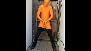 Spandex Zentai Stripping and Rubbing No Cum