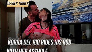 DEVILS T GIRLS - Korra Del Rio Rides His Rod with Her Asshole