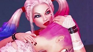 Futa Futanari Harley Quinn Anal Lesbians 3D Hentai