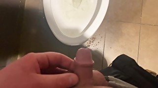 Chubby College Micro Penis Pissing in Public Restroom SMALL DICK PISSING