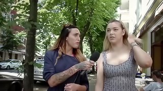 Cute blonde finds random guy on street