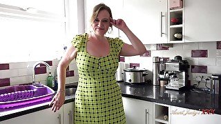 46yo Busty MILF Housewife Nel - Kitchen POV Suck & Fuck