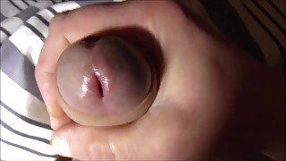 A Closeup of me wanking may shaved cock and cumming multiple times.