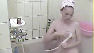 plumber set up a camera in the bathroom 3/4