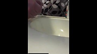 Jerking one off before going out, big Cumshot, Fab Flip