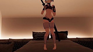 Cute femboy teases and sucks in VR