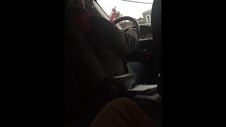 Flashing dick to cab driver