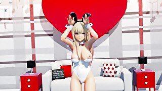 【4K / MMD R18】Kitagawa cute bunny