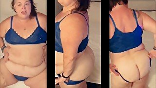 BBW lingerie strip tease