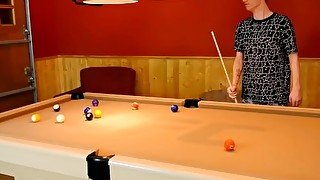 Jimmy and Hunter play the game of pool