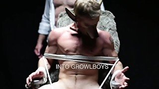 GrowlBoys - Hung silver daddy Satyr breeds teen boy bareback