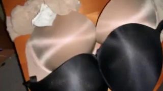 sneak and cum on my roommate‘s tan bra