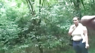 outdoor black wanks in front of woman