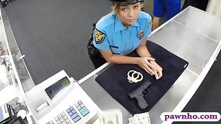 Big ass police officer boned by pawn keeper at the pawnshop