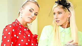 Laura Crystal And Nathaly Heaven In Lesbo Fashionistas Piss And Play In Style With Vanessa