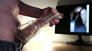 transparent fleshlight cumtribute - hornycouple78