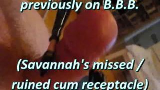 BBB presents: Savannah's Cum Container (WMV with SlowMotion)