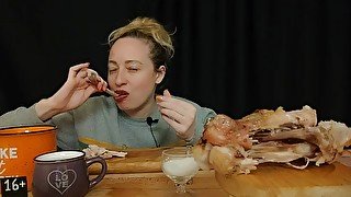 СОБЛАЗНЮ И РАССЛАБЛЮ: индейка  asmr  mukbang  먹방