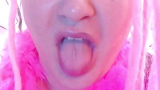 Try to cum on my tongue try to time it and hit my tongue with your cummies