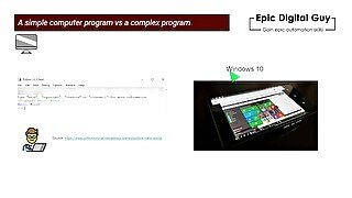 A simple computer program vs complex program