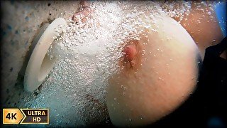 Amateur Blonde Teen Shows her Huge Wet Tits Underwater in Public Jacuzzi (Hard Nipples)  BustyMia4K