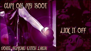 AUDIO ONLY - Cum on my boot lick it off