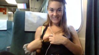 Horny Tourist Cums On The Train