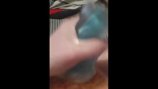 Masturbation with my adult Male stroker sex toy from Spencer's at 2am in the morning