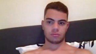 Beautiful boy with big ass cums on cam