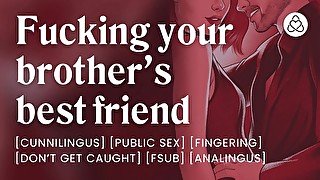 Fucking your brother's best friend at a party [erotic audio stories]