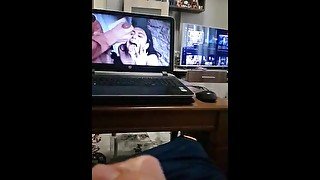 POV:Watching a Brazzers video and huge cum on the slowmotion 💦