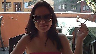 CZECH AMATEURS - BUSTY BRUNETTE HUNGRY FOR A COCK