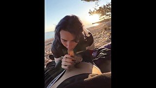 Outdoor sex and blowjob in public - Real Couple Homemade