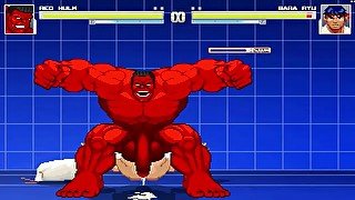 Red Hulk fucks Ryu