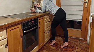 Amateur Blonde Mature Wife Enjoys Sex In A Kitchen