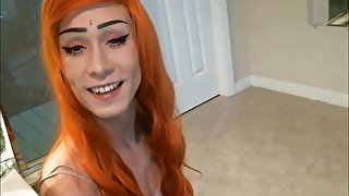 Jenna Gargles hot redhead tgirl