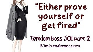 Femdom Boss Part 2: Endurance Test To Save Your Job RP