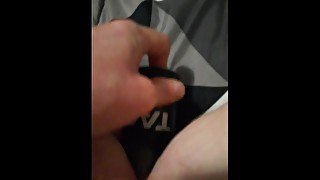 Masturbation with my Deodorant tube while watching according to jim in my bedroom while home alone