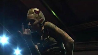 Lesbian fetish fisting on stage